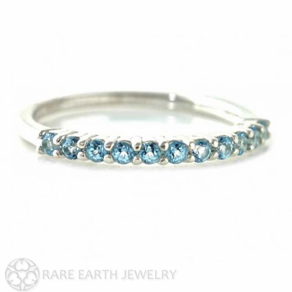 Anniversary Band Half Eternity Band Stackable Ring Custom Birthstone ...