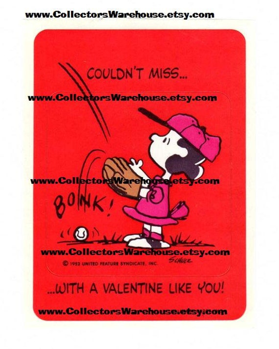 Peanuts Lucy Baseball Valentine's Sticker by Hallmark