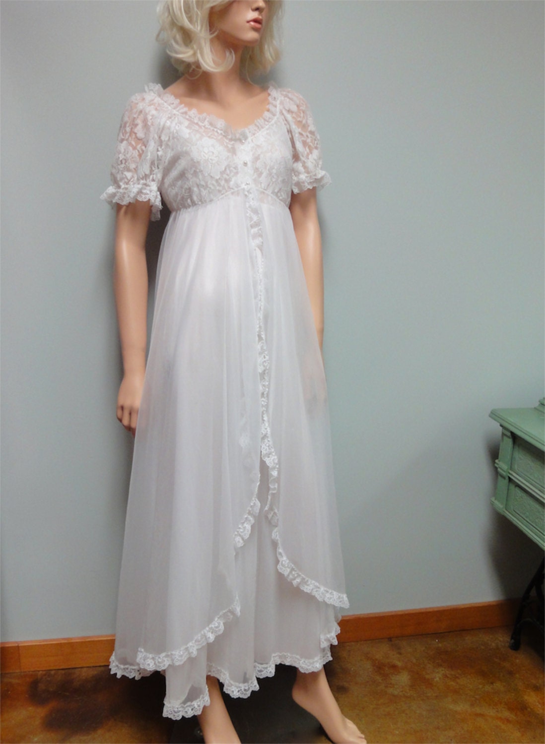 Vintage Bridal Peignoir Set by Tosca of California Double