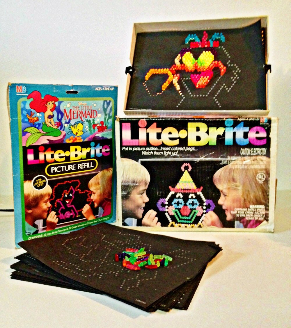 vintage Lite Brite toy Lite Bright pegs Lite Bright