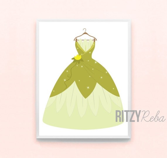 Disney Inspired Nursery Princess Tiana and the Frog Dress
