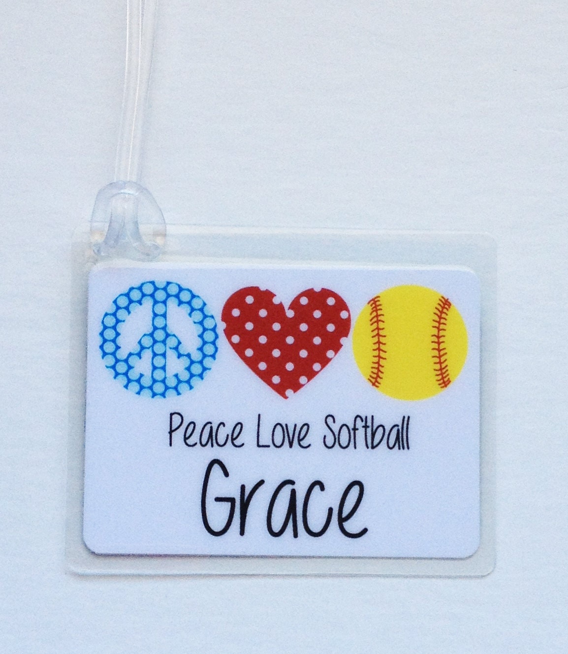 Softball Bag Tag Softball Party Favor Softball Girl Gift