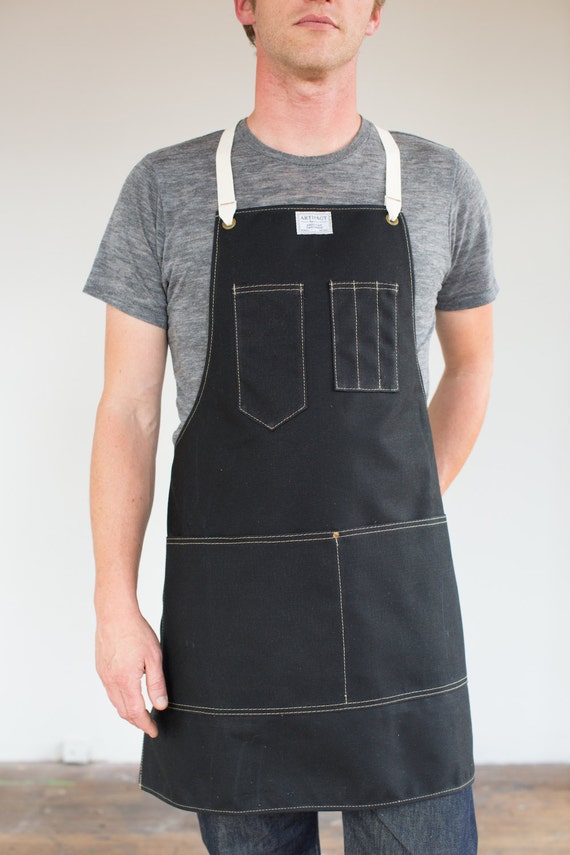 apron canvas waxed Waxed Men Artisan Black Canvas Apron
