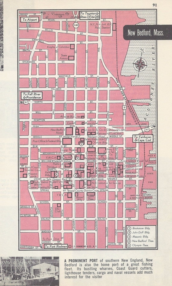 New Bedford Massachusetts Map City Map Street By VintageButtercup   Il 570xN.597289565 Fzmm 