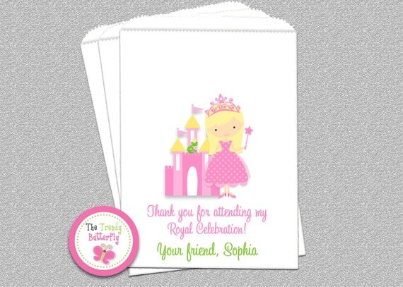 Princess Birthday Party, Favor Bags, Candy Bags Goody Bags Set of 24 Il_570xn