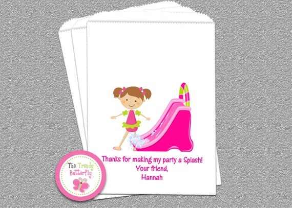 Pool Party Favor Bag , Candy Bags, Goody Bags, Party Favor Bag Il_570xn