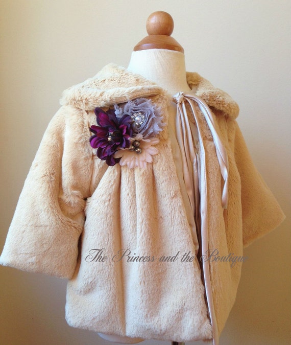 Flower girl Jacket Bolero cape fur coat wedding
