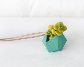 Icosahedron Wearable Planter in Mint