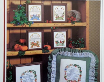 Lauren Brunson FOUR SEASONS Samplers By Color Charts - Counted Cross Stitch Pattern Chart