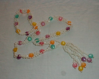 Popular items for bead tassel necklace on Etsy