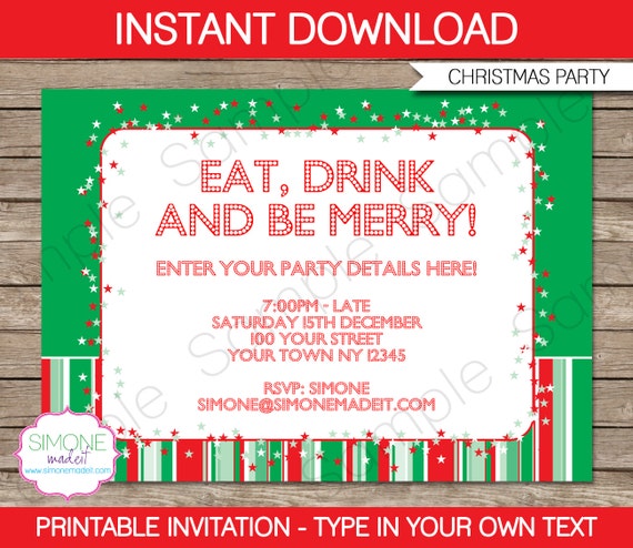 christmas invitation template red and green instant christmas invitation template red and green instant
