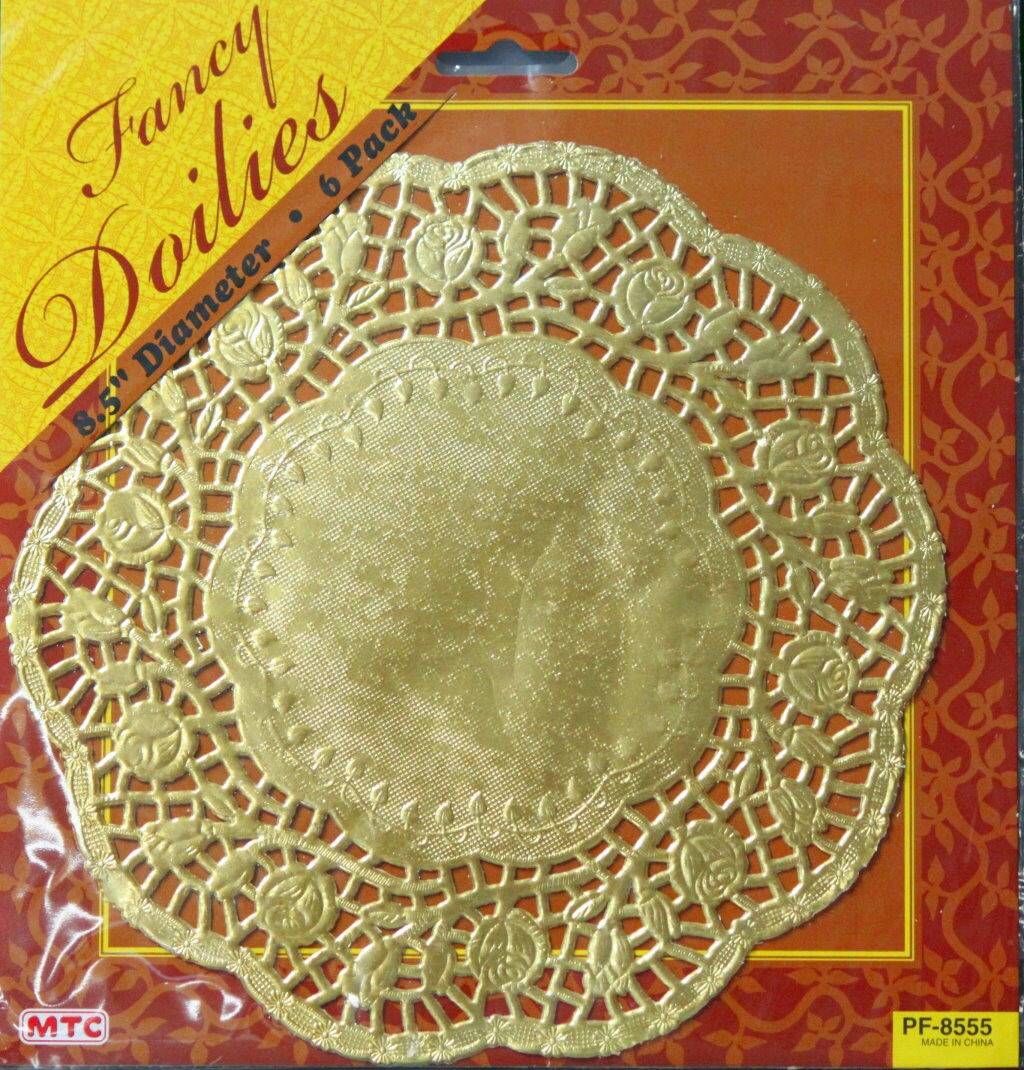 Gold Foil Paper Doilies 6 Count 8.5