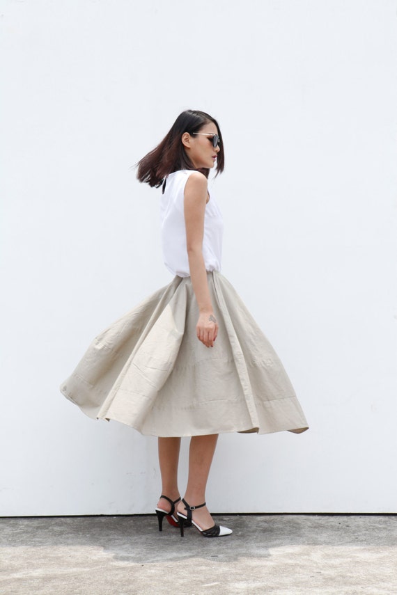 New Design Romantic Bud Skirt Cotton Skirt in by Sophiaclothing