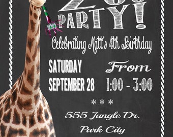 Invitation Anniversaire Zoo