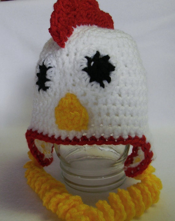 Crochet Chicken Hat Made To Order