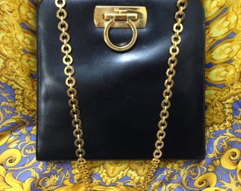 Vintage Yves Saint Laurent black hobo bucket shoulder by eNdApPi  