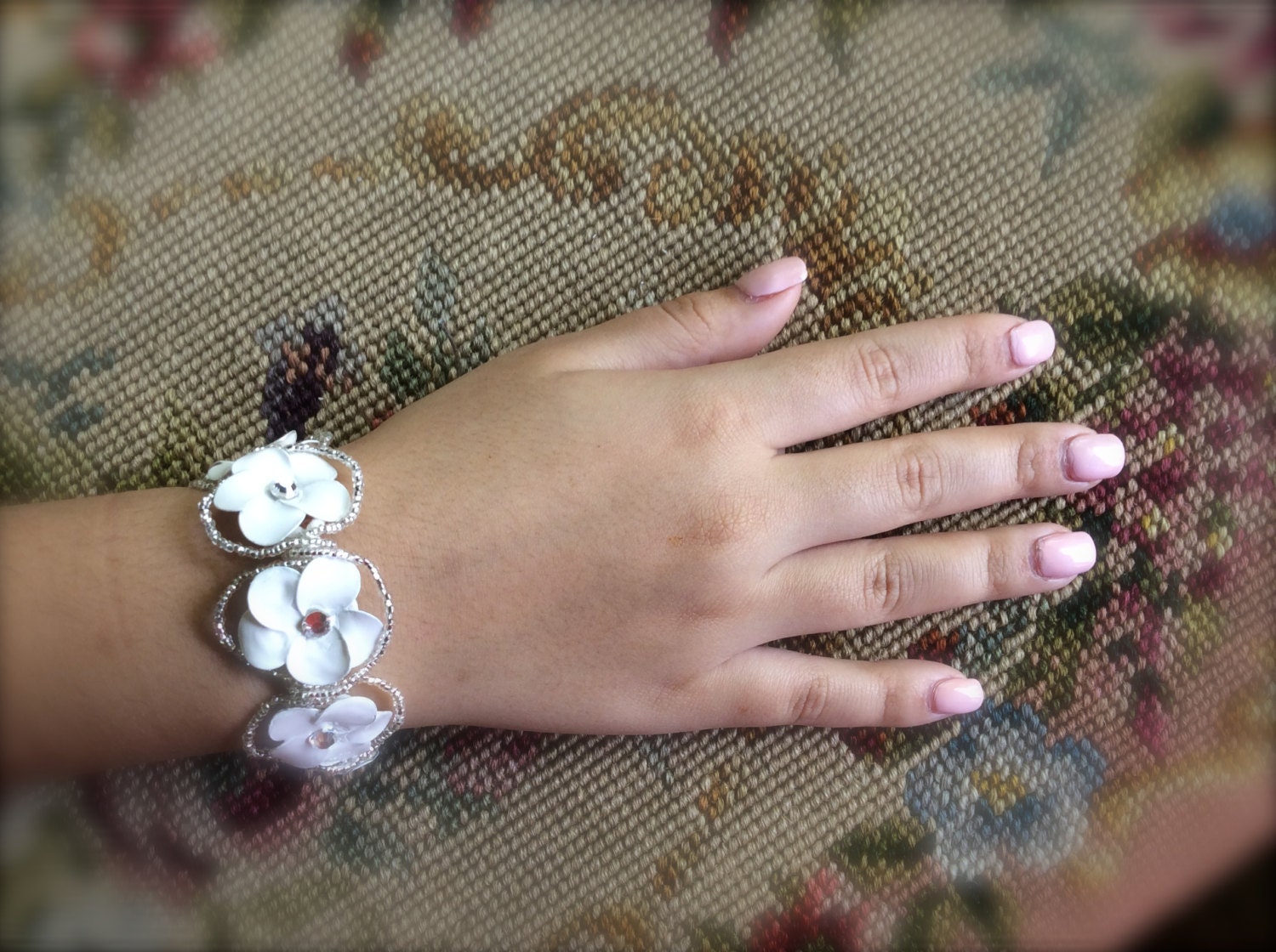 white and silver wrist corsage prom corsage prom 2014