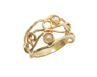 Gold ring. Opal gold ring. opal jewelry gold by STarLighTstudiO3