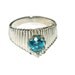 Blue Diamond Ring, Middle Finger Ring,Dinner Ring, Cocktail Ring, Pyramid Ring, Jewelry Sale Item