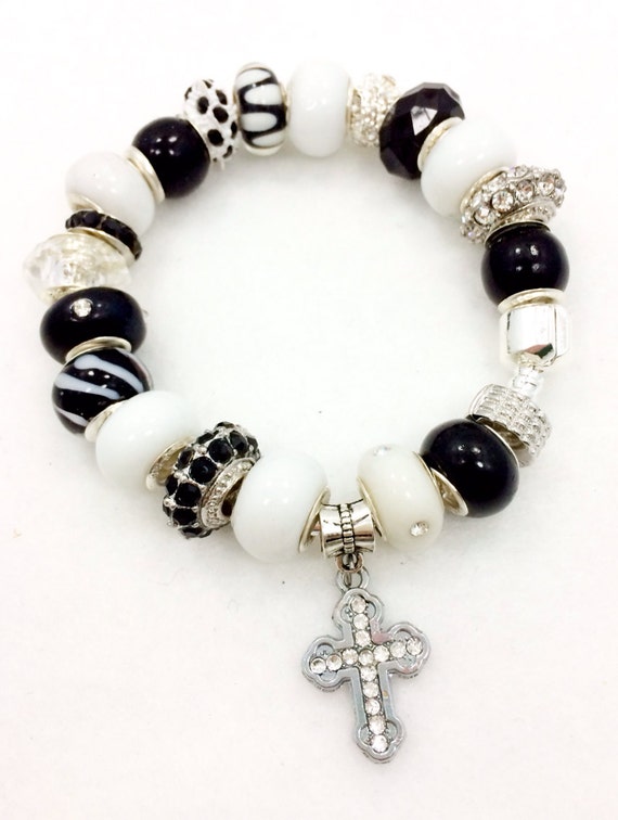 Cross European Style Charm Bracelet