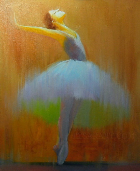 Oil Painting Canvas Art Ballerina Painting Dancing Lady