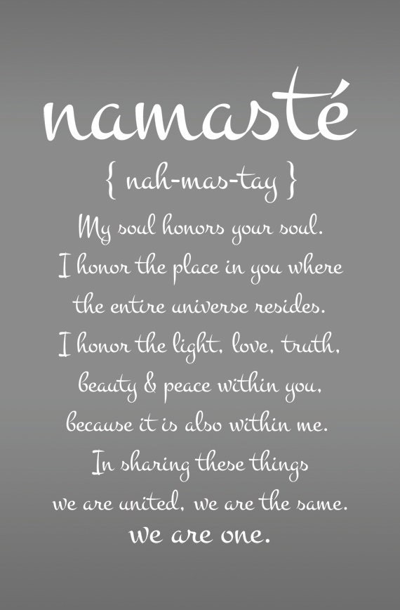 Large Namaste Yoga Quote Decal for Living Room by ZestyGraphics