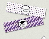 Graduation Water Bottle Labels - Printable PDF - Custom Colors Il_170x135