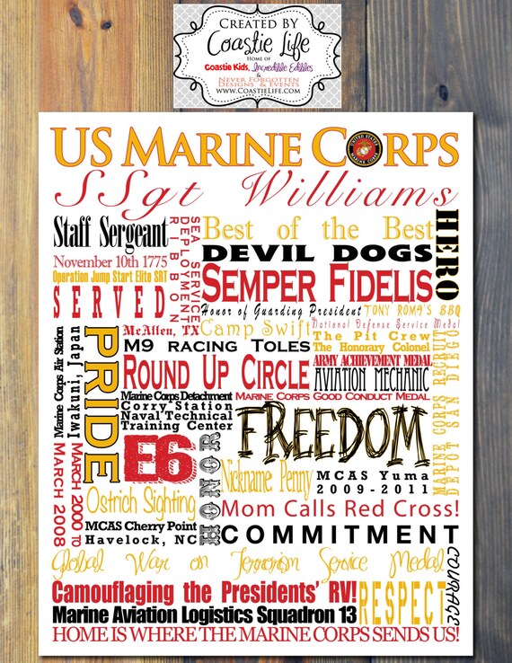 Customized Word Art For Marine Corps Marines Great Gift For Customized word art for marine corps marines great gift for