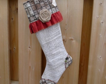 Canvas and Bling Christmas Stocking Christmas by GabryRoad