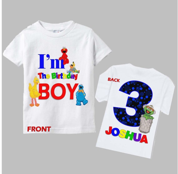 sesame street personalized birthday shirts