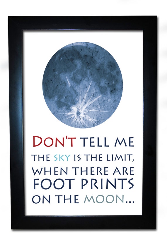 11x17 paper format Poster Moon, Wall Art 13x19 Prints Paper New Framed Motivational F38