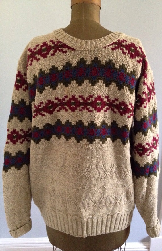 Mens LL Bean 1980s wool blend Ragg sweater by NorthCountryClassics