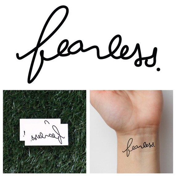 Fearless Temporary Tattoo Set of 2