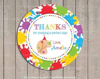 Art Party Favor Tags / Kids Art Party Favor Tags / Printable Art Party Gift Tag / Art Party Printable / Art Party Decoration