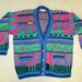 RESERVED FOR TURKEYNECK Authentic Coogi Cardigan Sweater Size Medium /Vibrant colors, Vintage Coogi Textured Cotton sweater