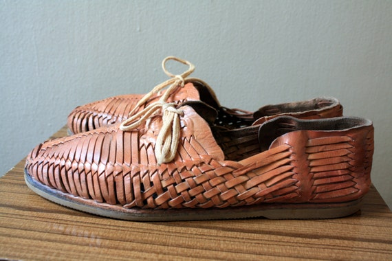 mens woven leather huarache