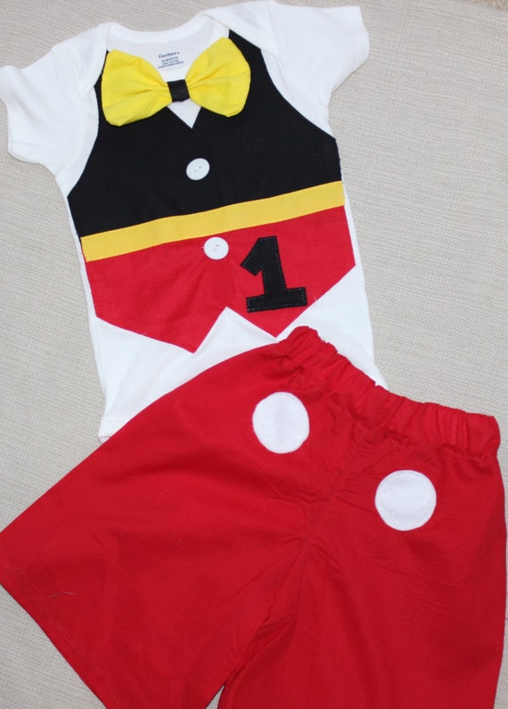 baby boy mickey mouse birthday outfit