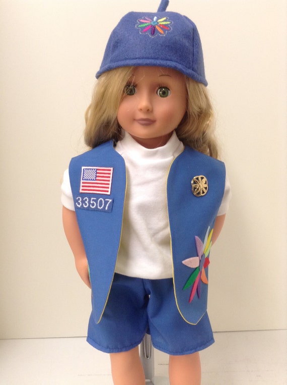 18 American Girl Doll Daisy Vest Girl Scout by KeepsakeDollDesigns