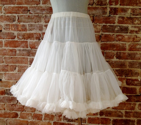 Size S MALCO MODES White Petticoat Crinoline Two Tier