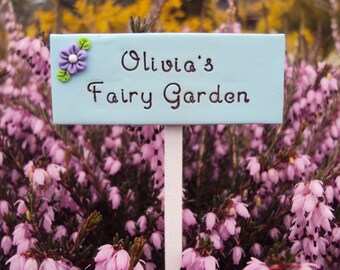 Custom Made Personalized Fairy Garden Miniature Sign with your name