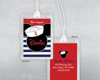 Disney Cruise luggage tag. Disney bag tag.