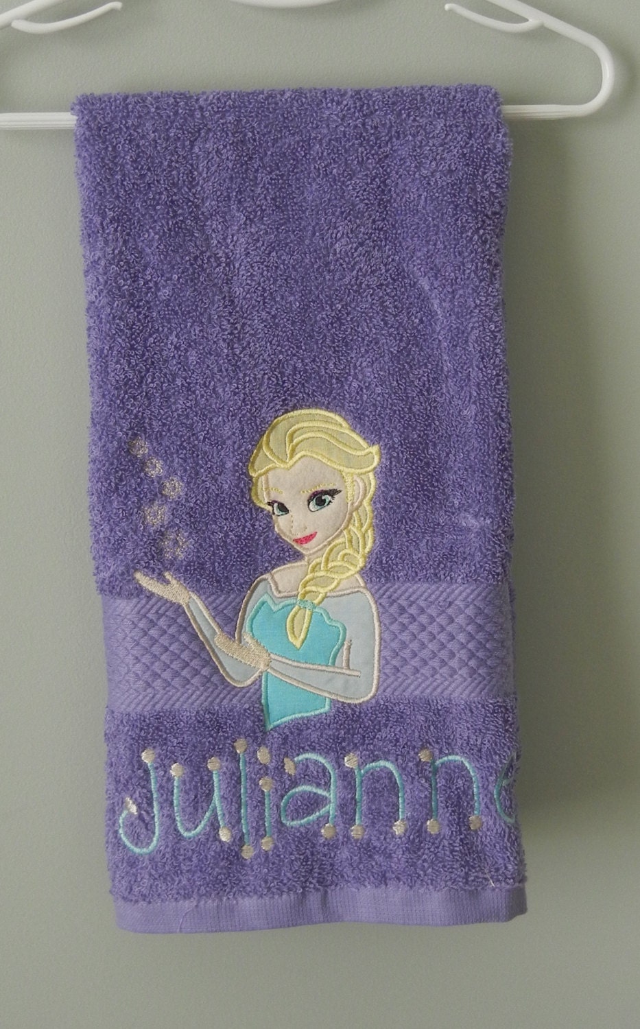 Elsa Frozen Bathroom Hand Towel by KatiesCutiePatooties on Etsy
