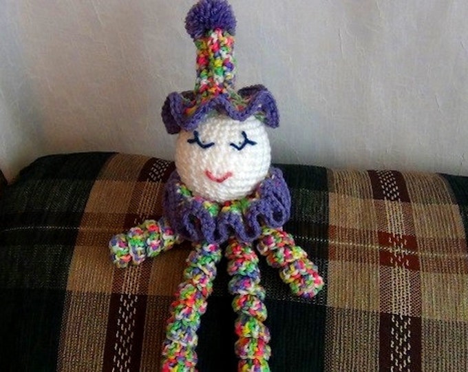Clown Doll - Spring Clown Doll - Spiral Clown Doll - Easter Clown Doll