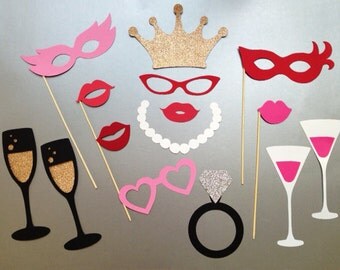 Bachelorette Party Photo Booth Prop Wedding Photo Booth Props Set of 15