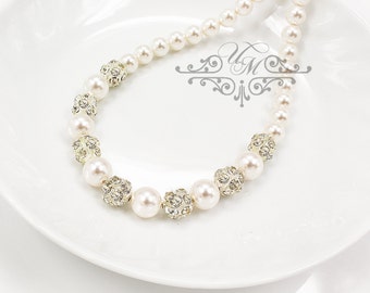 Wedding Jewelry Single strand Swarovski by UnforgettableMomentz