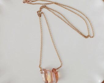 Triple Quartz Necklace // Choose your Color