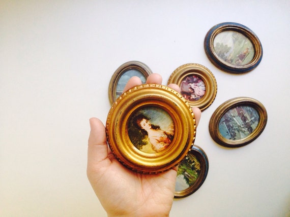 Wall Grouping Tiny Framed Art Six Small by AmericanProspecting