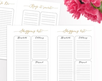 A5 Printable planner. Editable planner template for Word.