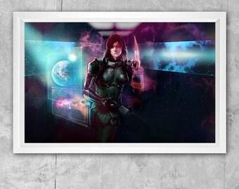 Large 11 x 17 Mass Effect Commander Shepard (FemShep) Print