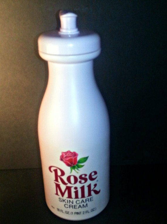 1970s Vintage Rose Milk Skin Care Cream Pink Bottle UNOPENED